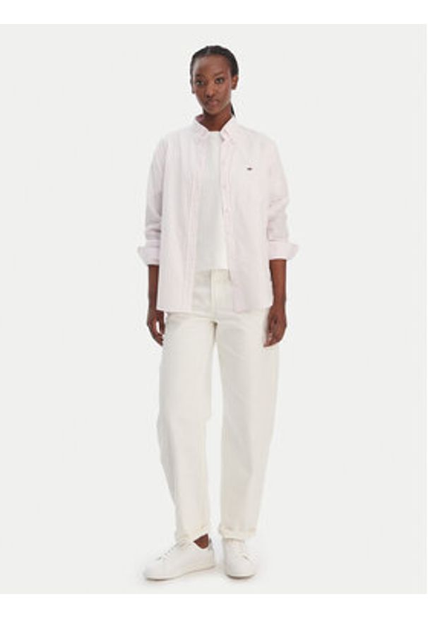 Tommy Jeans Koszula DW0DW22211 Różowy Regular Fit. Kolor: różowy. Materiał: bawełna