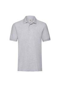 FRUIT OF THE LOOM - Męska Koszulka Polo Premium. Typ kołnierza: polo. Kolor: szary