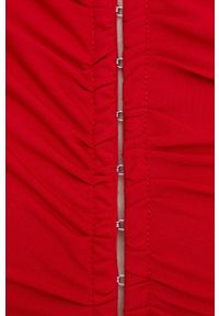 Sixth June sukienka kolor czerwony mini dopasowana. Typ kołnierza: golf. Kolor: czerwony. Długość rękawa: długi rękaw. Typ sukienki: dopasowane. Długość: mini
