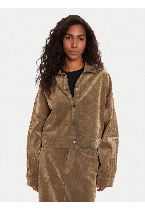 Adidas - adidas Kurtka przejściowa Adibreak JY2393 Brązowy Regular Fit. Kolor: brązowy. Materiał: sztruks, bawełna