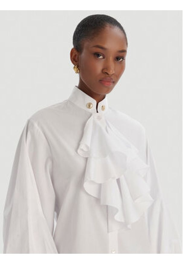 Babylon Koszula MF0302 Biały Regular Fit. Kolor: biały. Materiał: bawełna