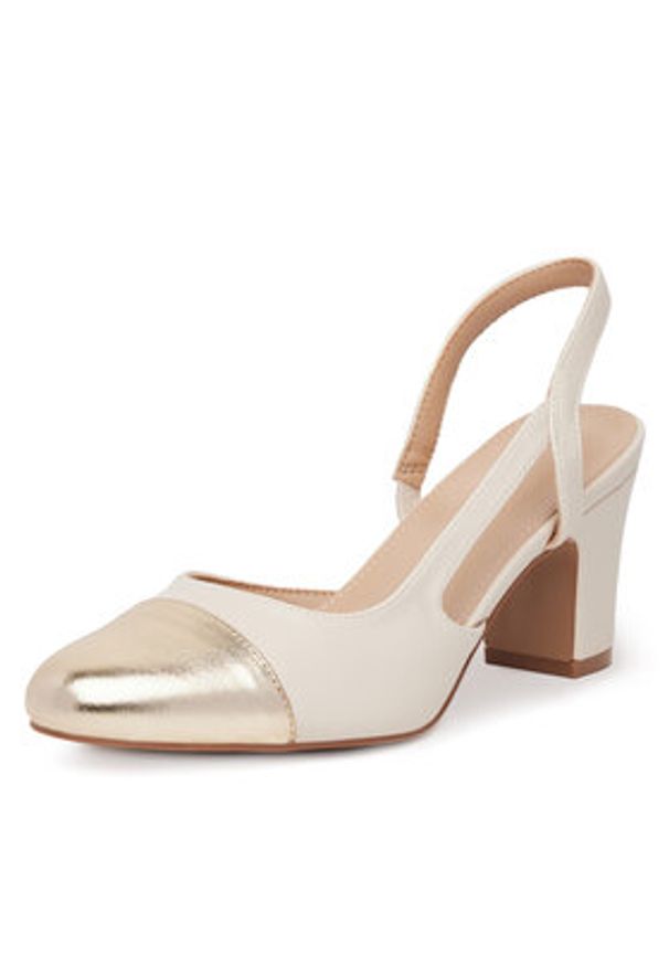 Clara Barson Czółenka WS24202-01 Beżowy. Kolor: beżowy. Materiał: skóra