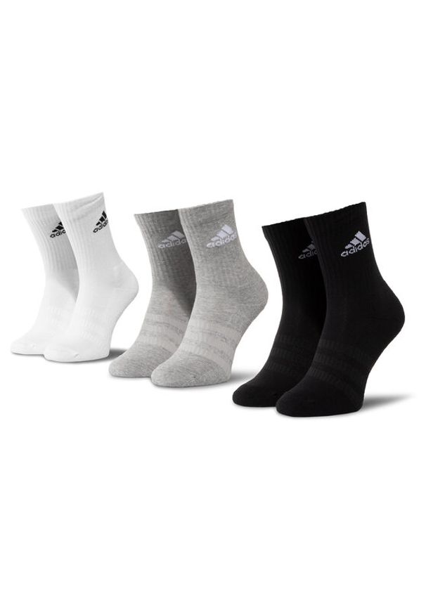 Adidas - adidas Zestaw 3 par wysokich skarpet unisex Cush Crw 3Pp DZ9355 Biały. Kolor: biały. Materiał: materiał