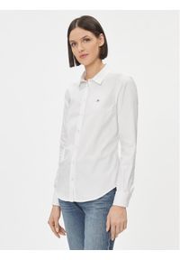 GANT - Gant Koszula Slim Stretch Oxford 4300141 Biały Slim Fit. Kolor: biały. Materiał: bawełna