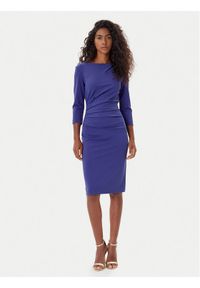 Rinascimento Sukienka koktajlowa CFC0126154003 Fioletowy Slim Fit. Kolor: fioletowy. Materiał: syntetyk. Styl: wizytowy