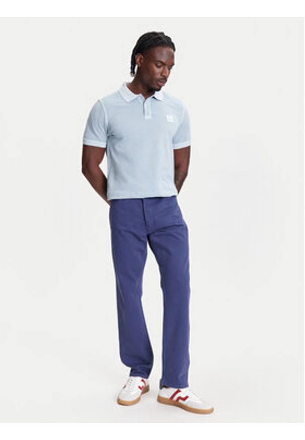 United Colors of Benetton - United Colors Of Benetton Polo 3089U302D Niebieski Regular Fit. Typ kołnierza: polo. Kolor: niebieski. Materiał: bawełna