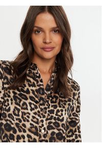Marciano Guess Koszula 4BGH32 7014A Brązowy Regular Fit. Kolor: brązowy. Materiał: syntetyk