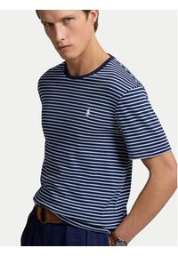 Polo Ralph Lauren T-Shirt 710961128003 Granatowy Custom Fit. Typ kołnierza: polo. Kolor: niebieski. Materiał: bawełna #3