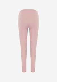 Born2be - Różowe Legginsy w Stylu Basic z Wyszczuplającym Pasem Samertes. Okazja: do pracy, na co dzień, na spacer. Stan: podwyższony. Kolor: różowy. Długość: krótkie. Styl: casual #8