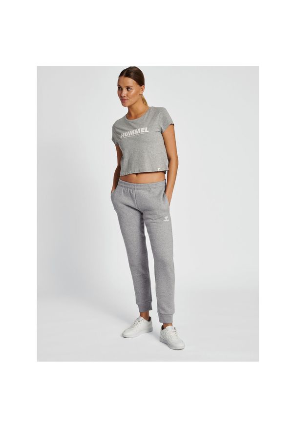 Hummel Koszulka sportowa hml Legacy Woman Cropped T-shirt. Kolor: szary