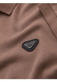 Ombre Clothing - Koszulka męska polo z dekoltem na zamek - jasnobrązowa V3 - Rozmiar: XXL. Okazja: na co dzień. Typ kołnierza: polo. Kolor: brązowy. Materiał: bawełna, elastan, dzianina. Styl: sportowy, casual, elegancki #8