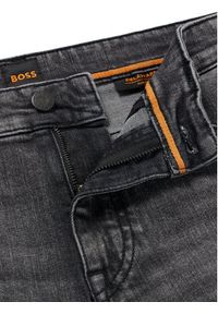 BOSS - Boss Szorty jeansowe Delaware 50488630 Szary Slim Fit. Kolor: szary. Materiał: jeans, bawełna #6