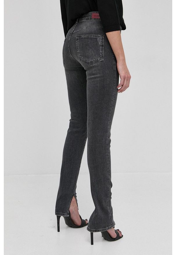 MAX&Co. Jeansy damskie medium waist. Kolor: szary