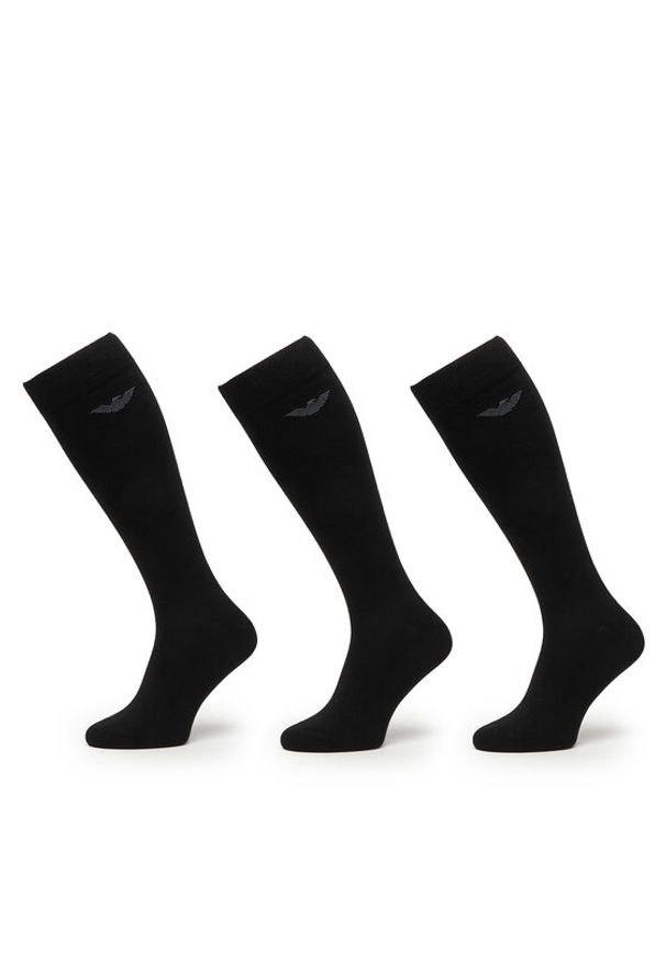 Emporio Armani Underwear Skarpety długie EM000556 AF14446 MC061 Czarny. Kolor: czarny. Materiał: bawełna