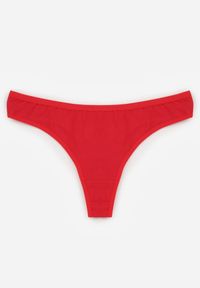 Born2be - Czerwone Majtki Typu Stringi z Bawełną Asoia. Kolor: czerwony. Materiał: bawełna #1