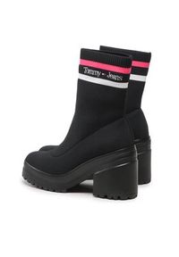 Tommy Jeans Botki Knitted Boot EN0EN02061 Czarny. Kolor: czarny. Materiał: materiał