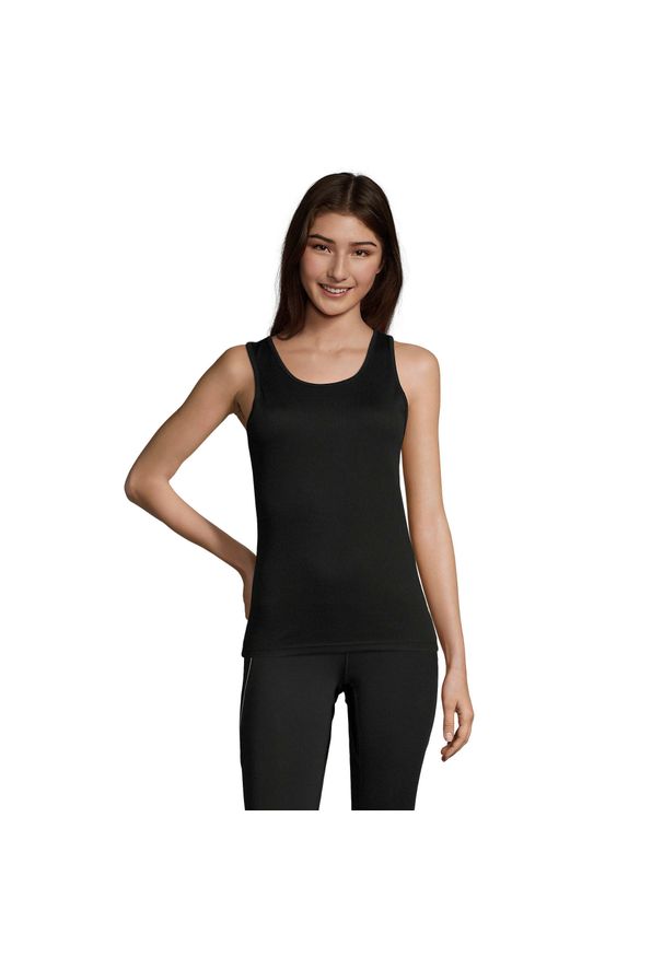 SOL'S - Damski Sportowy Podkoszulek. Kolor: czarny. Styl: sportowy