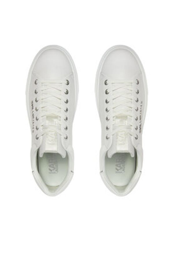 Karl Lagerfeld - KARL LAGERFELD Sneakersy KL52219 Biały. Kolor: biały. Materiał: skóra