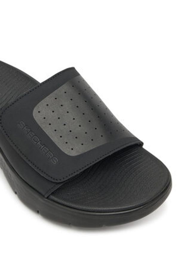 skechers - Skechers Klapki Go Walk Flex Sandal-Sandbar 229204/BBK Czarny. Kolor: czarny. Materiał: syntetyk