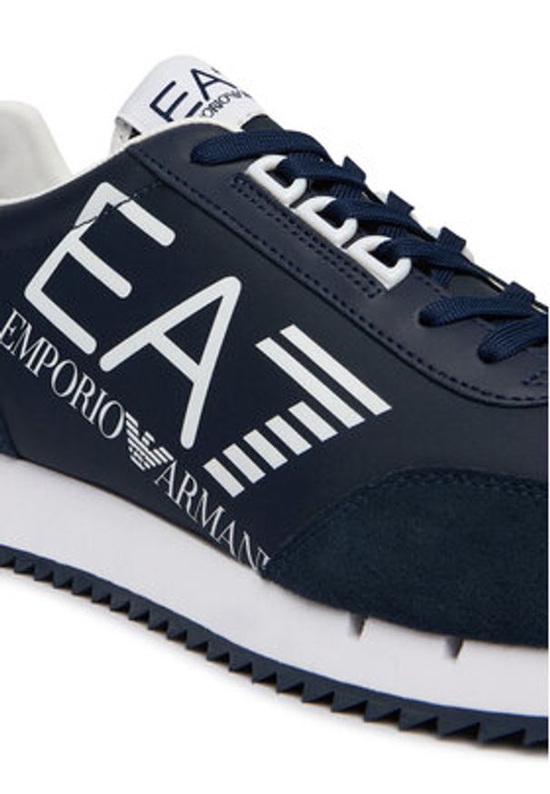 EA7 Emporio Armani Sneakersy 7X000541 AF18609 MB198 Granatowy. Kolor: niebieski. Materiał: skóra