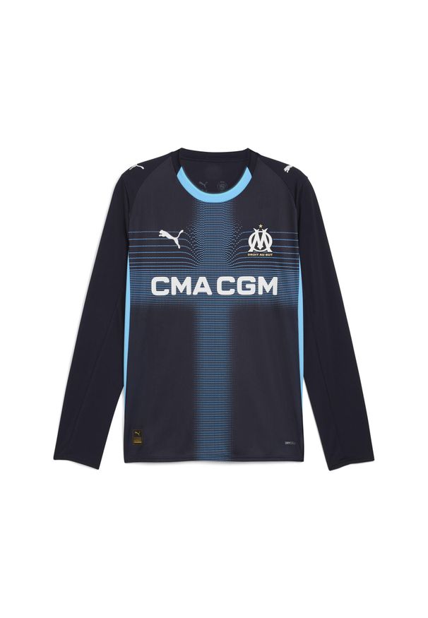 Puma - Męska koszulka wyjazdowa Olympique Marsylia 25/26 z długim rękawem PUMA. Kolor: niebieski. Długość rękawa: długi rękaw. Długość: długie. Sport: bieganie