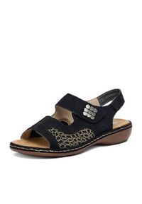 Rieker Sandały CEO-65989-01 Czarny. Kolor: czarny. Materiał: skóra #6
