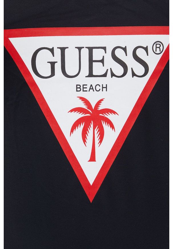 Guess - Strój kąpielowy. Kolor: czarny. Wzór: nadruk