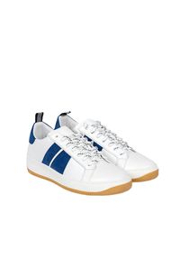 Antony Morato Sneakersy | MMFW01286-LE300001 | Mężczyzna | Biały, Granatowy. Kolor: biały, wielokolorowy, niebieski. Materiał: skóra