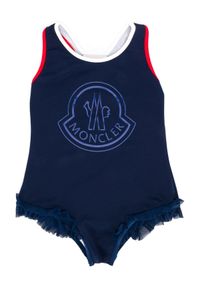 MONCLER KIDS - Strój kąpielowy 6-12 lat. Kolor: niebieski. Materiał: materiał. Wzór: aplikacja #1