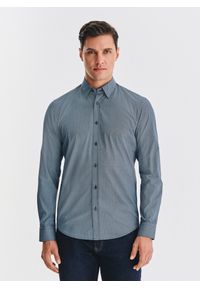 Pako Lorente - PAKO LORENTE – Bawełniana koszula w mikrowzór. Materiał: bawełna. Długość rękawa: długi rękaw. Długość: długie #1