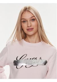 Guess Bluza W4RQ15 K9Z21 Różowy Regular Fit. Kolor: różowy. Materiał: bawełna #2