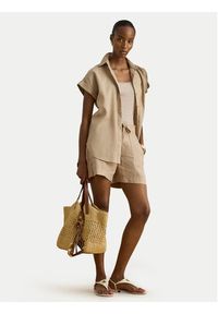 Lauren Ralph Lauren - LAUREN RALPH LAUREN Koszula 200699152052 Beżowy Relaxed Fit. Kolor: beżowy. Materiał: len #3
