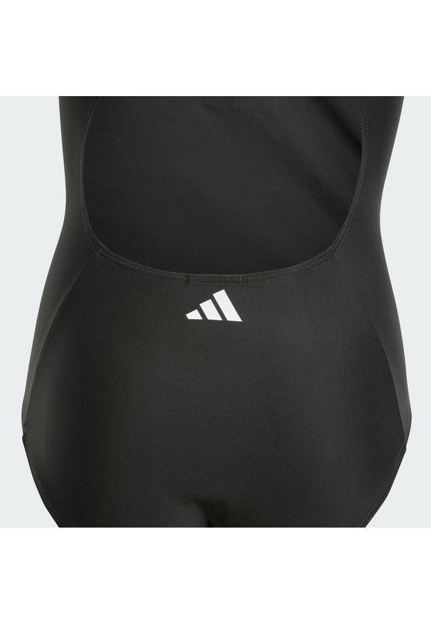 Adidas - Strój do pływania 3-Stripes Kids. Kolor: czarny, biały, wielokolorowy. Materiał: materiał