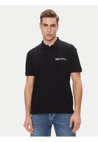 Karl Lagerfeld Jeans Polo A2M17094 Czarny Regular Fit. Typ kołnierza: polo. Kolor: czarny. Materiał: bawełna
