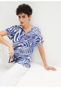 bonprix - Luźniejsza tunika z wiskozy. Kolor: biały. Materiał: wiskoza. Wzór: nadruk #3