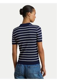 Lauren Ralph Lauren - LAUREN RALPH LAUREN Polo 200P03506002 Granatowy Slim Fit. Typ kołnierza: polo. Kolor: niebieski. Materiał: wiskoza #3