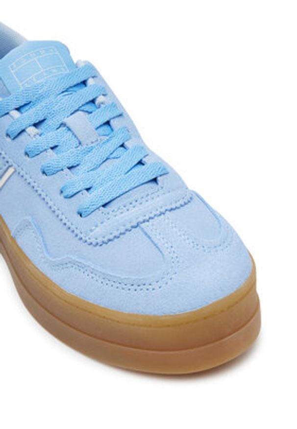Tommy Jeans Sneakersy The Greenwich Flatform 2b EN0EN02734 Niebieski. Kolor: niebieski. Materiał: skóra