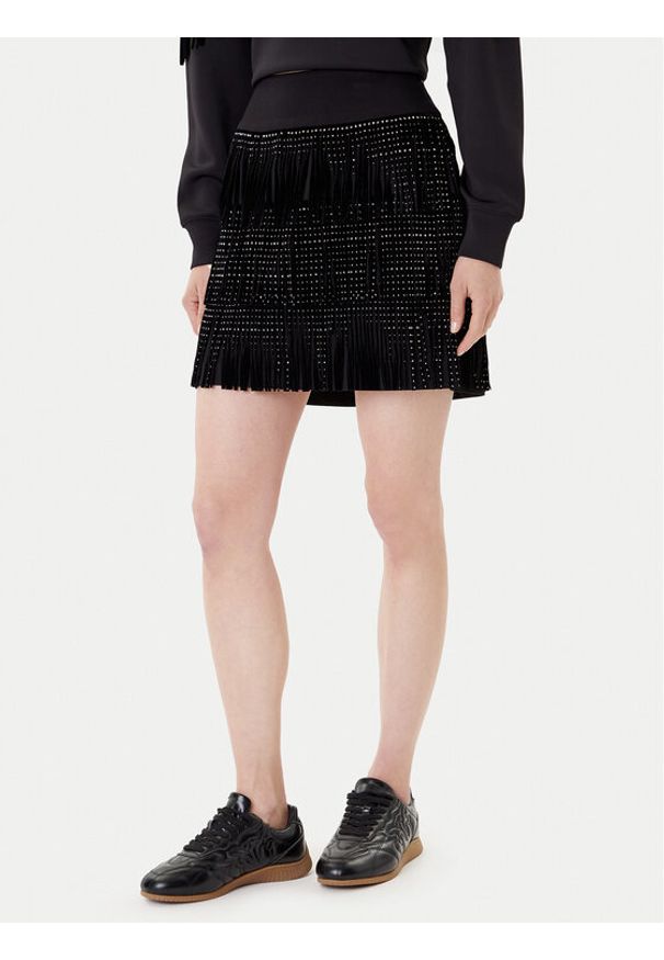 DKNY Spódnica mini P53N6C59 Czarny Regular Fit. Kolor: czarny. Materiał: syntetyk