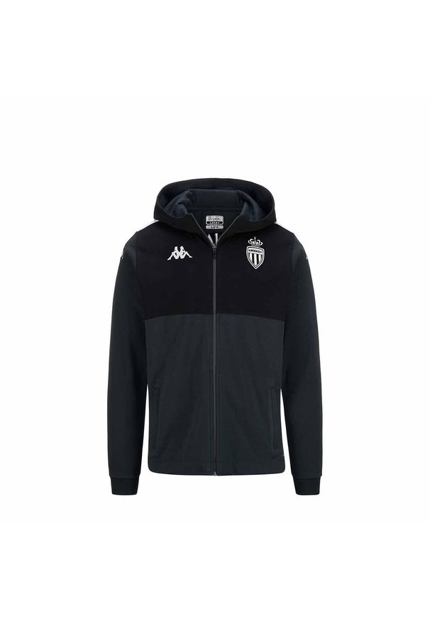 Kappa - Bluza dziecięca AS Monaco Arufeod 8 2024/25. Kolor: szary, czarny, niebieski, wielokolorowy. Sport: piłka nożna