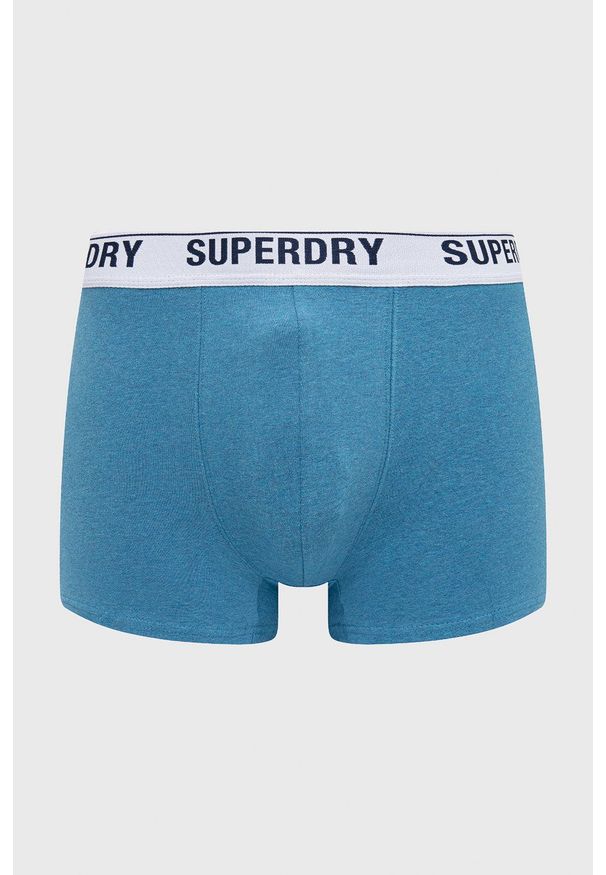 Superdry Bokserki (2-pack) męskie kolor niebieski. Kolor: niebieski. Materiał: bawełna