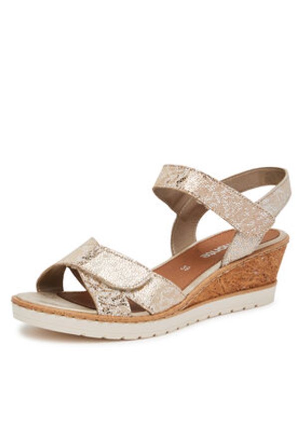 Remonte Sandały R6252-91 Złoty. Kolor: złoty. Materiał: syntetyk, materiał