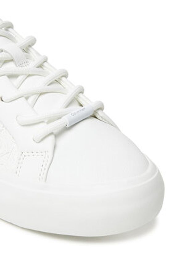 Calvin Klein Sneakersy Vulc Lace Up Mono Pu HW0HW02573 Biały. Kolor: biały. Materiał: skóra