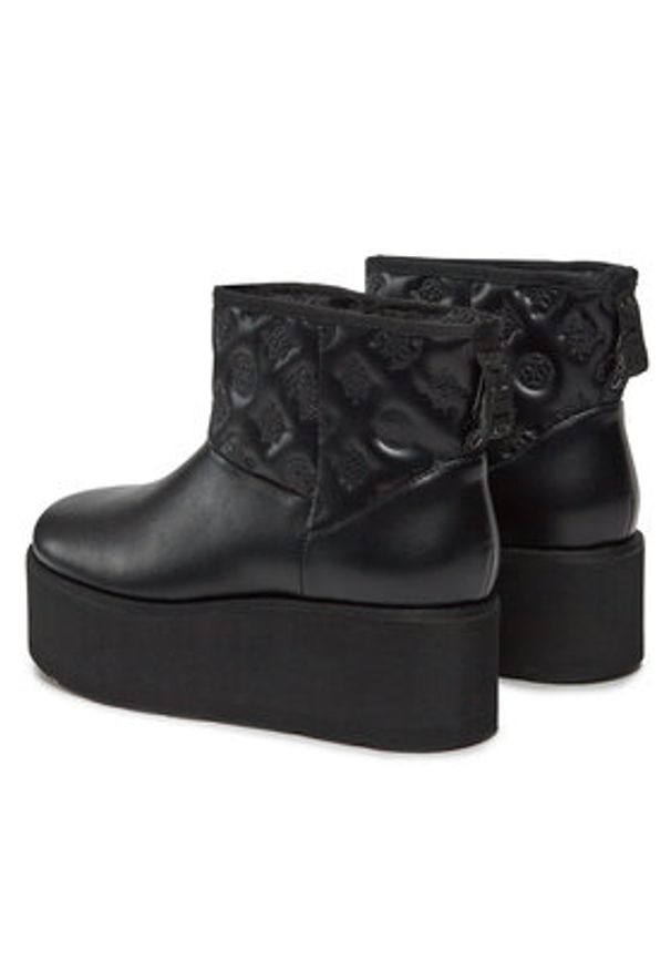 Guess Botki FL8JIA ELE10 Czarny. Kolor: czarny. Materiał: skóra