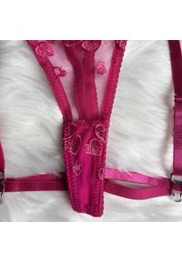 Intica - Komplet bielizny koronkowej ze stringami na specjalne okazje Barbi. Kolor: różowy. Materiał: koronka. Wzór: aplikacja #5