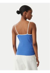 Tommy Jeans Top DW0DW22261 Niebieski Slim Fit. Kolor: niebieski. Materiał: bawełna #2