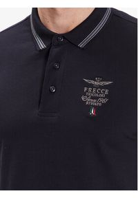 Aeronautica Militare Polo 231PO1673P191 Granatowy Slim Fit. Typ kołnierza: polo. Kolor: niebieski. Materiał: bawełna #4