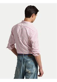 Polo Ralph Lauren Koszula 710906622002 Różowy Custom Fit. Typ kołnierza: polo. Kolor: różowy. Materiał: bawełna #4