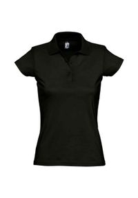 SOL'S - Damska Koszulka Polo Prescott Jersey. Typ kołnierza: polo. Kolor: zielony, wielokolorowy, czarny, brązowy. Materiał: jersey