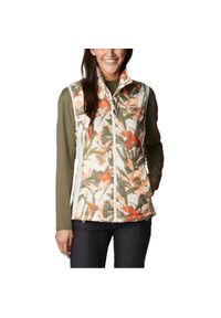 columbia - Kamizelka turystyczna damska Columbia Powder Pass Vest. Kolor: biały, wielokolorowy. Materiał: nylon
