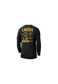 Koszulka sportowa męska Nike Nba Los Angeles Lakers Courtside. Kolor: czarny. Długość rękawa: długi rękaw. Długość: długie. Styl: sportowy